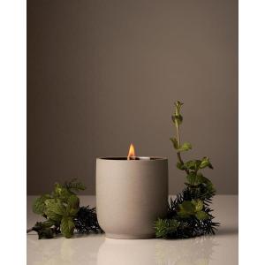 Homecourt Luxury Scented Candle, 60-Hour Burn Time, Soy Wax Blend & Organic Cotton Wick, Kiln-Fired Reusable Ceramic Vessel, Cece, 8 oz(Cipres Mint)