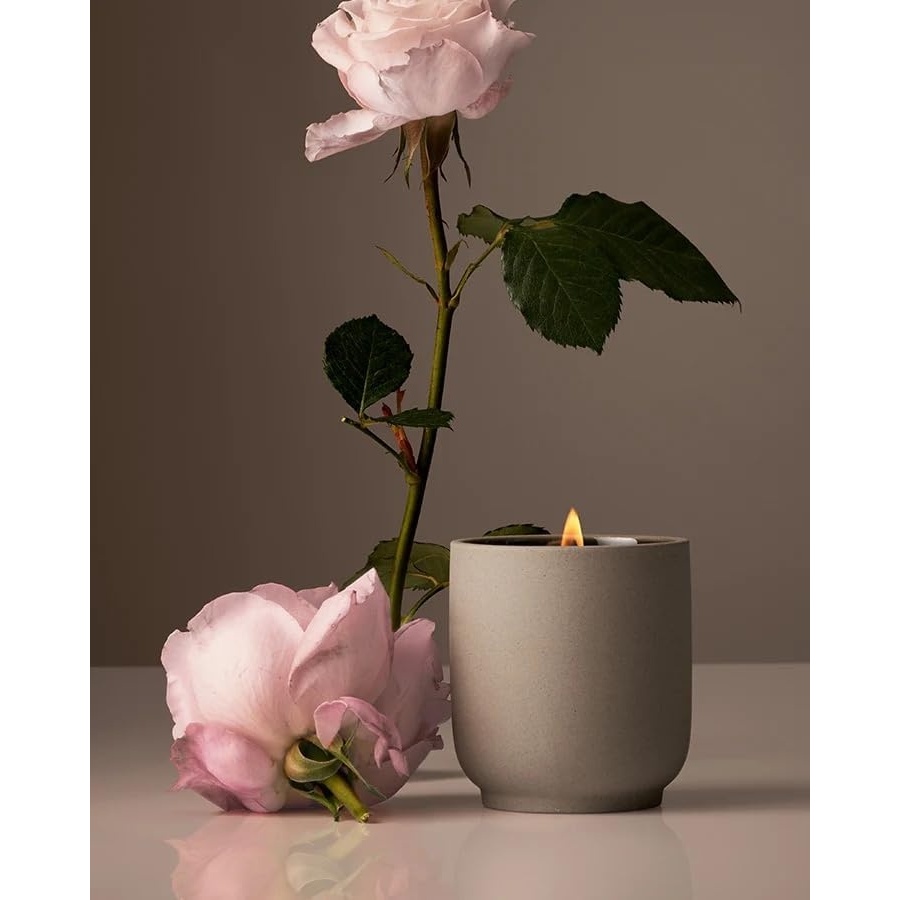 image:imageHomecourt Luxury Scented Candle Cocomoi Scent 60Hour Burn Time Soy Wax Blend Organic Cotton Wick KilnFired Reusable Ceramic Vessel 8 Oz 20Steeped Rose